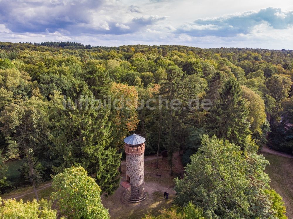 Luftbild Schorfheide - Bauwerk des Aussichtsturmes Askanierturm in Wildau im Bundesland Brandenburg, Deutschland
