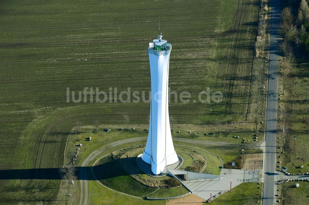 Teichland von oben - Bauwerk des Aussichtsturmes Bärenbrücker Höhe in Teichland im Bundesland Brandenburg, Deutschland