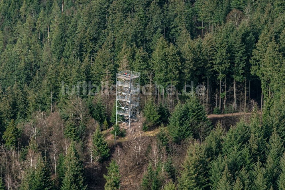 Ohlsbach aus der Vogelperspektive: Bauwerk des Aussichtsturmes am hohen Horn in Ohlsbach im Bundesland Baden-Württemberg, Deutschland