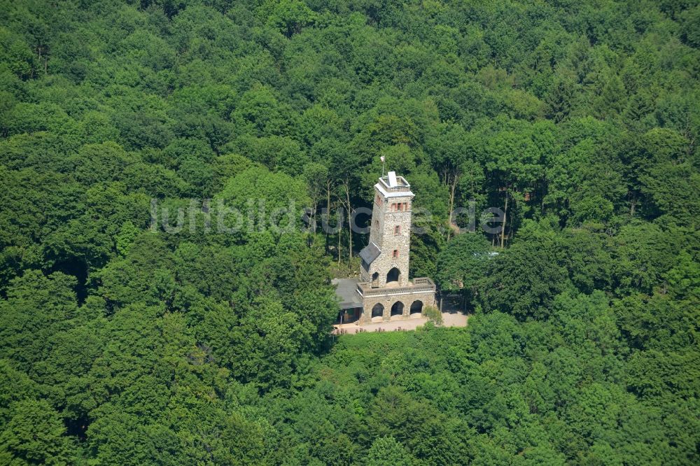 Rinteln aus der Vogelperspektive: Bauwerk des Aussichtsturmes Klippenturm Gaststätte in Rinteln im Bundesland Niedersachsen