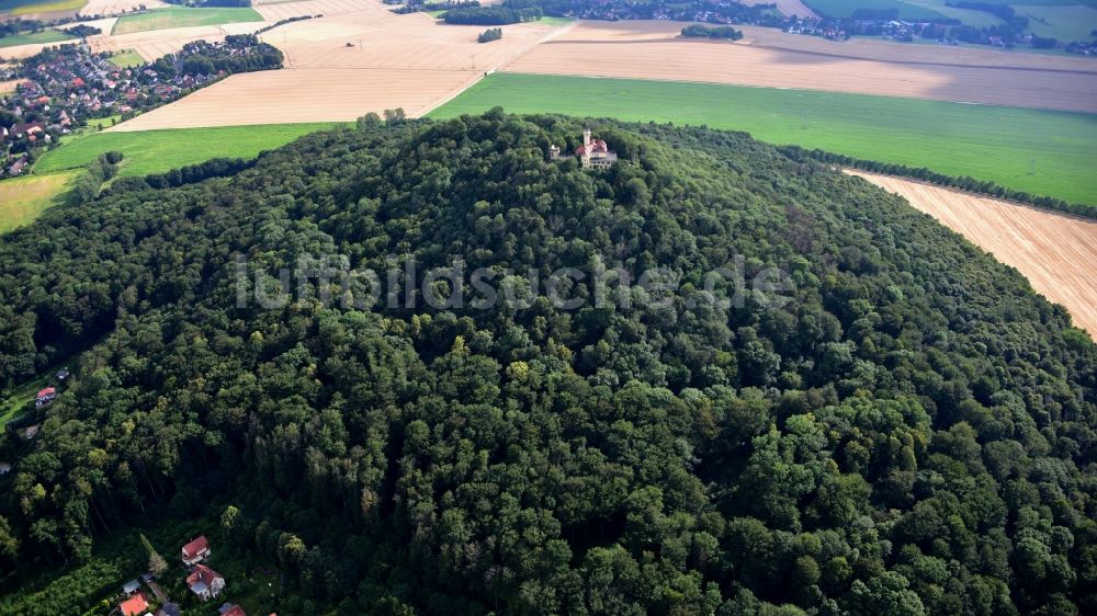 Görlitz aus der Vogelperspektive: Bauwerk des Aussichtsturmes Landeskrone in Görlitz im Bundesland Sachsen, Deutschland