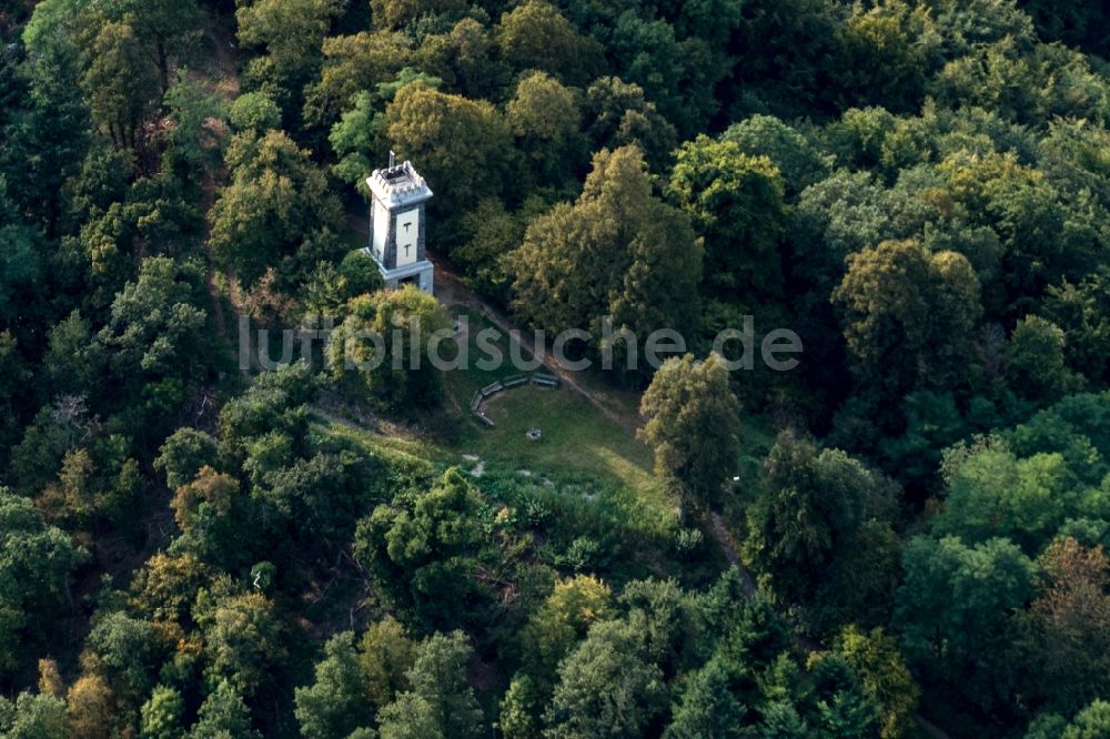 Ihringen aus der Vogelperspektive: Bauwerk des Aussichtsturmes Neunlindenturm in Ihringen im Bundesland Baden-Württemberg, Deutschland