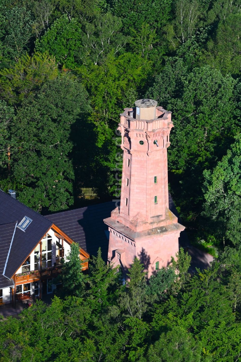 Luftbild Nosswitz - Bauwerk des Aussichtsturmes Türmerhaus in Nosswitz im Bundesland Sachsen, Deutschland