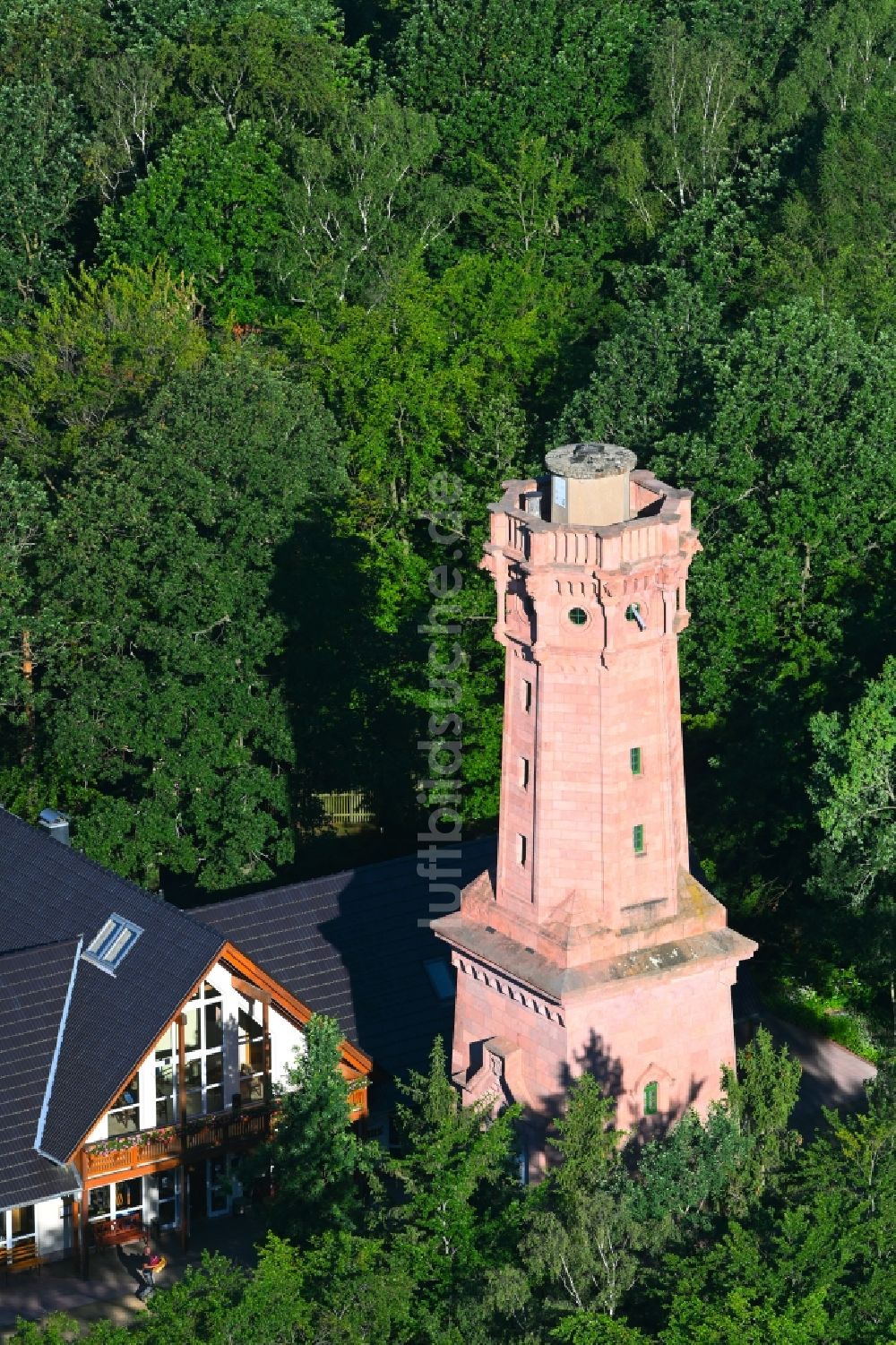 Luftaufnahme Nosswitz - Bauwerk des Aussichtsturmes Türmerhaus in Nosswitz im Bundesland Sachsen, Deutschland