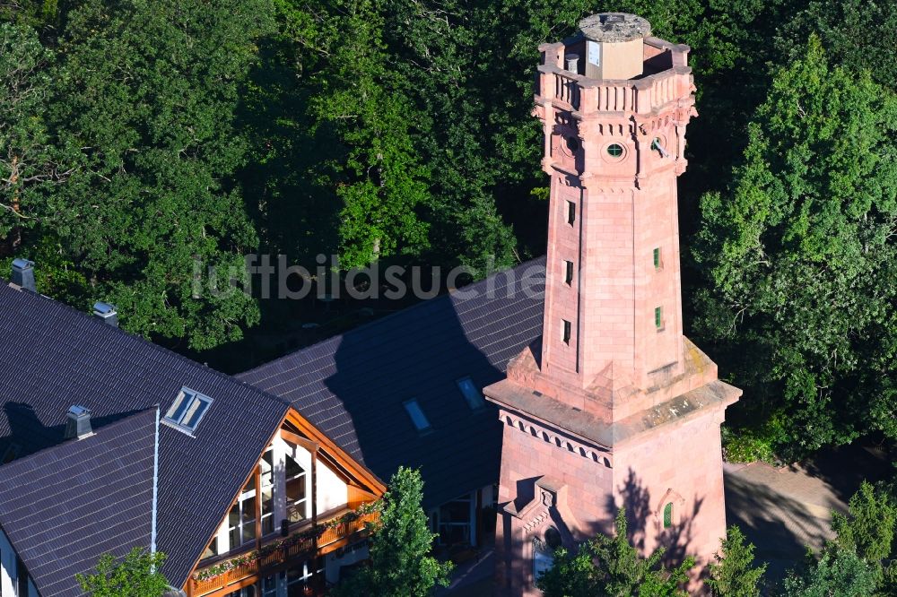 Nosswitz von oben - Bauwerk des Aussichtsturmes Türmerhaus in Nosswitz im Bundesland Sachsen, Deutschland