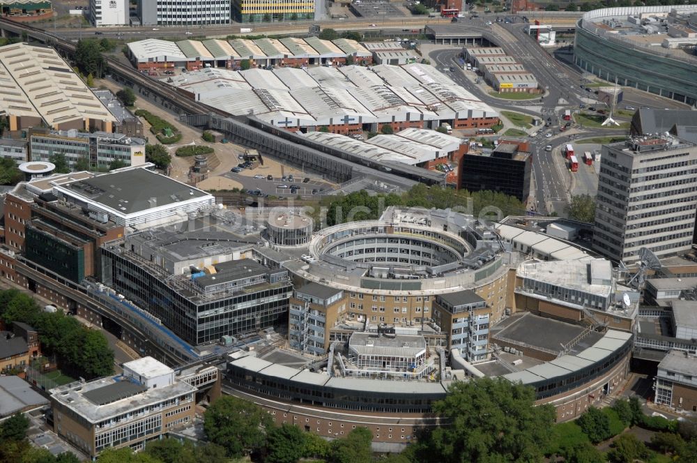 Luftbild London - BBC Televison Centre, dem Hauptsitz der BBC in London