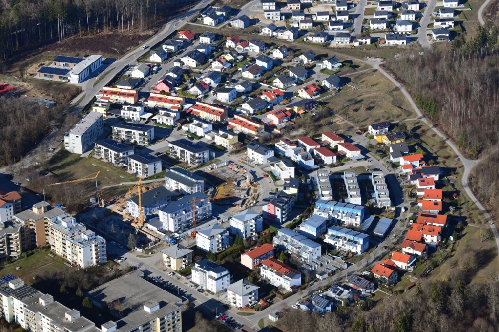 Luftbild Waldshut-Tiengen - Bebauung im Stadtteil Bergstadt auf dem Aarberg im Stadtgebiet in Waldshut-Tiengen im Bundesland Baden-Württemberg, Deutschland