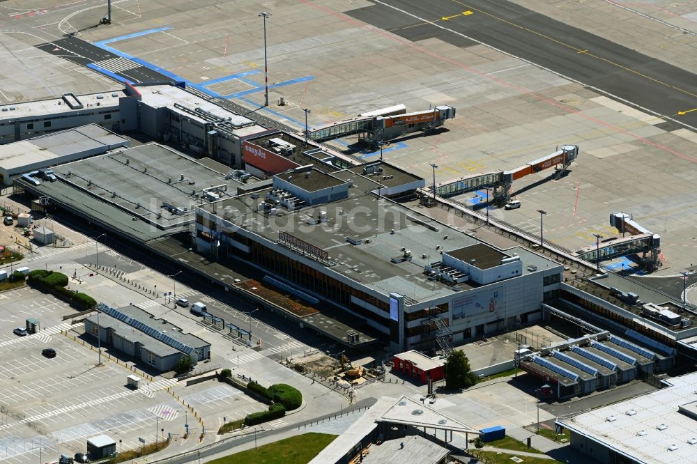 Schönefeld von oben - BER Terminal 5 auf dem Gelände des Flughafen BER in Schönefeld im Bundesland Brandenburg, Deutschland