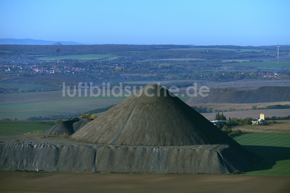 Luftbild Hübitz - Bergbau- Abraumhalde Ernst Thälmannschacht in Hübitz im Bundesland Sachsen-Anhalt, Deutschland