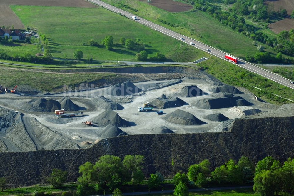 Luftaufnahme Großörner - Bergbau- Abraumhalde in Großörner im Bundesland Sachsen-Anhalt, Deutschland