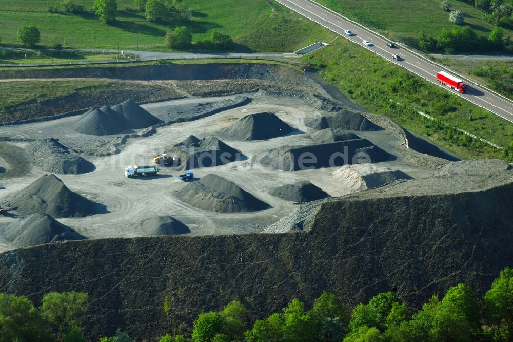Großörner von oben - Bergbau- Abraumhalde in Großörner im Bundesland Sachsen-Anhalt, Deutschland