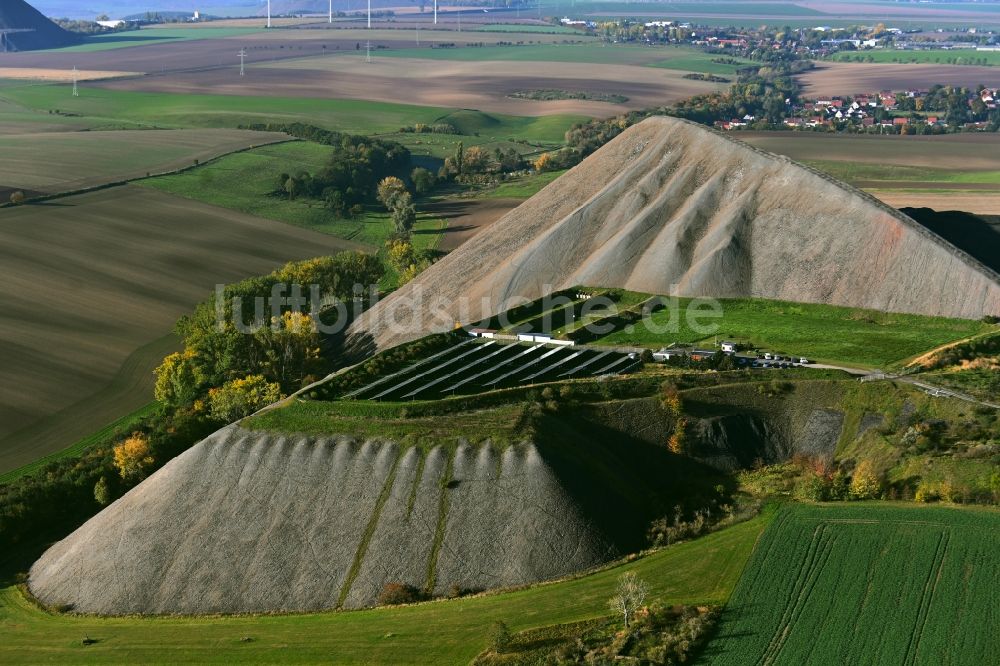Luftbild Gerbstedt - Bergbau- Abraumhalde - Kupferschieferhalde des Otto-Brosowski-Schachts in Gerbstedt im Bundesland Sachsen-Anhalt, Deutschland