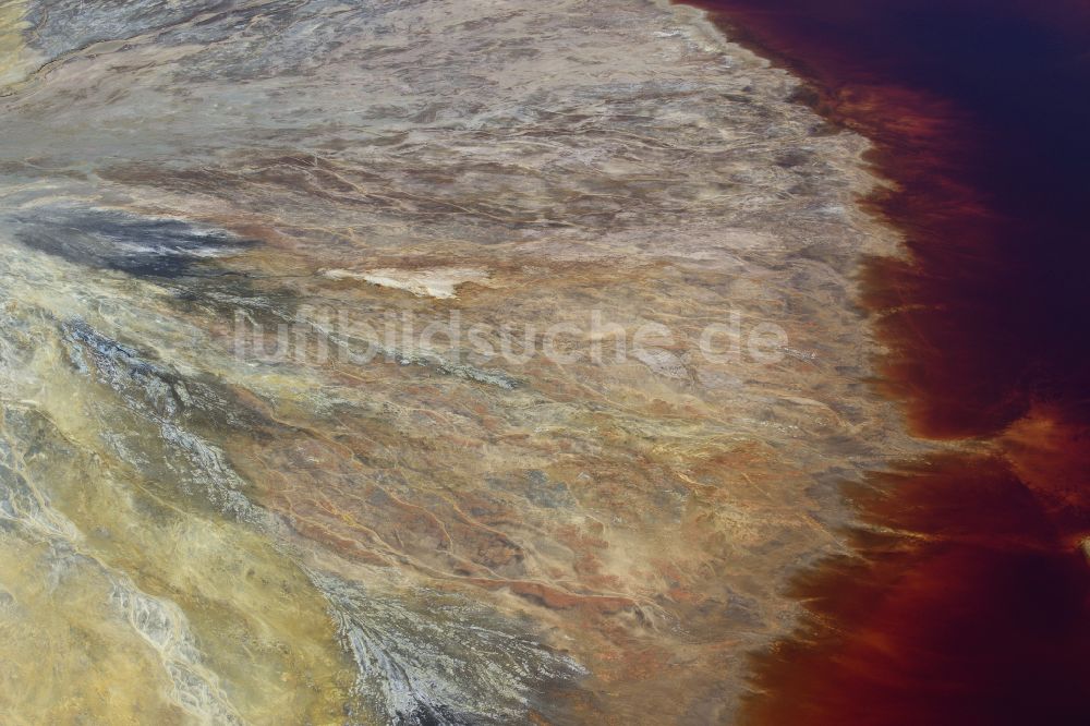 Luftaufnahme La Dehesa - Bergbau- Abraumhalde Rio Tinto in La Dehesa in Andalucia, Spanien
