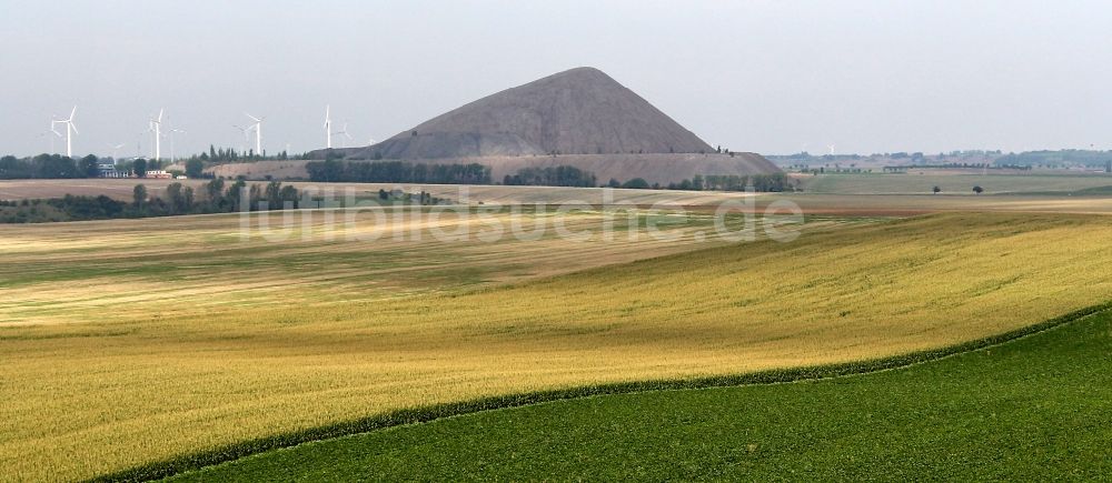 Luftbild Hübitz - Bergbau- Abraumhalde des Thälmannschacht in Hübitz im Bundesland Sachsen-Anhalt, Deutschland
