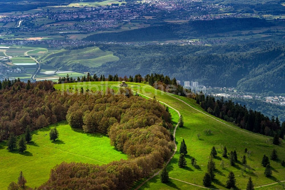 Luftbild Waldkirch - Berglandschaft Berggipfel des Kandel in Waldkirch im Bundesland Baden-Württemberg, Deutschland