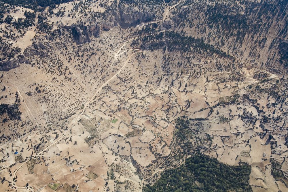 Luftbild Ermenek - Berglandschaft und Vulkanmassiv bei Ermenek in der Türkei
