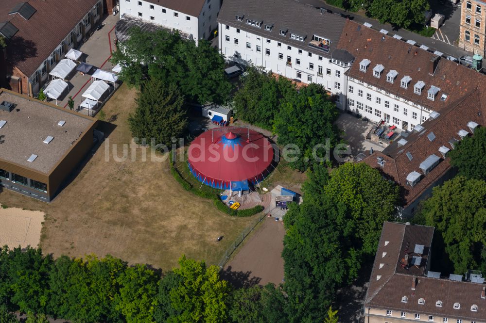 Luftaufnahme Hannover - Übernachtungszelt in Hannover im Bundesland Niedersachsen, Deutschland