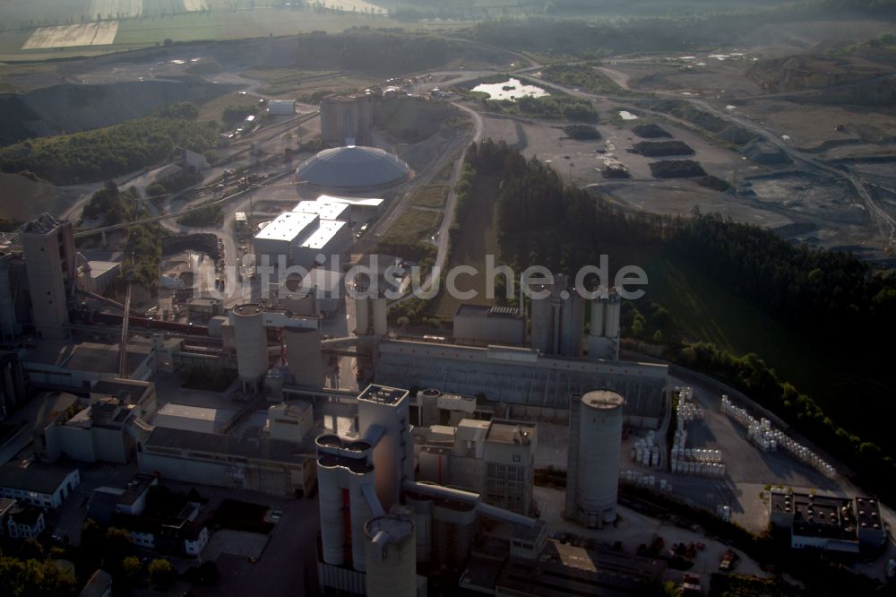 Allmendingen von oben - Beton- und Baustoffmischwerk in Allmendingen im Bundesland Baden-Württemberg, Deutschland