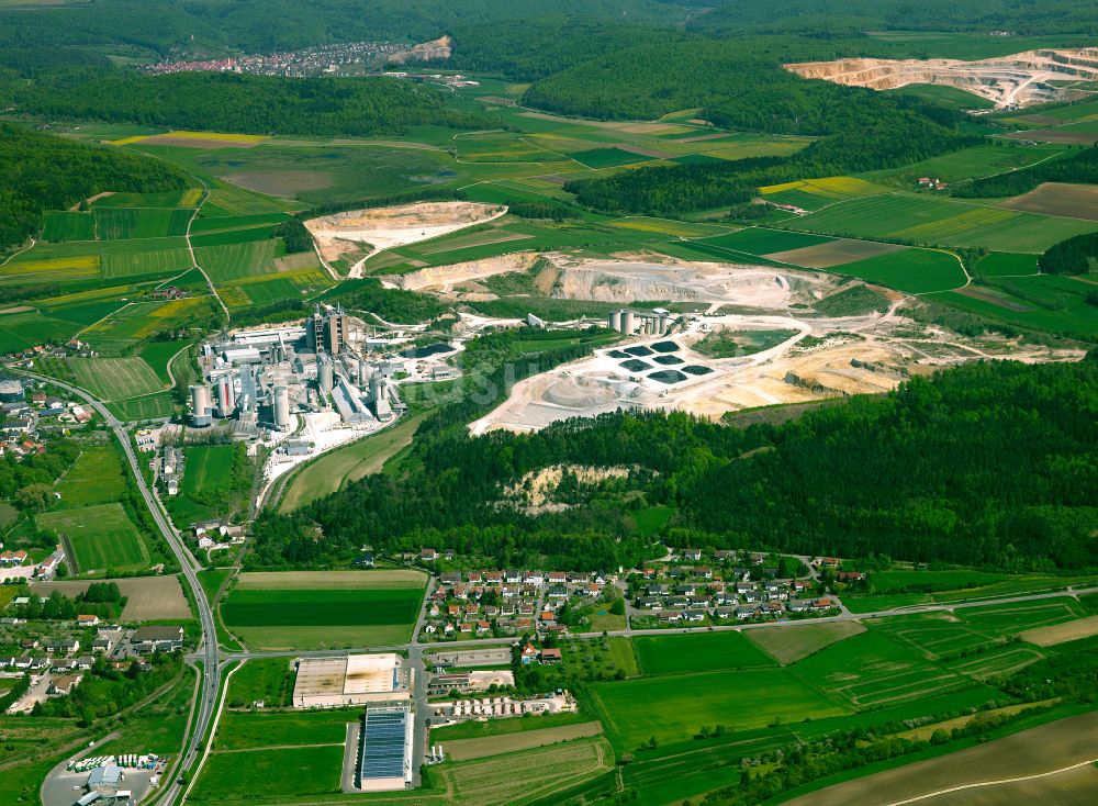 Luftaufnahme Allmendingen - Beton- und Baustoffmischwerk in Allmendingen im Bundesland Baden-Württemberg, Deutschland