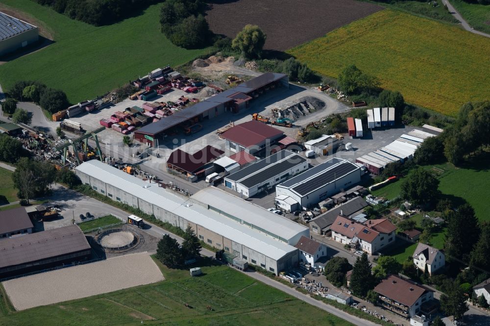 Luftaufnahme Ilsfeld - Beton- und Baustoffmischwerk in Ilsfeld im Bundesland Baden-Württemberg, Deutschland
