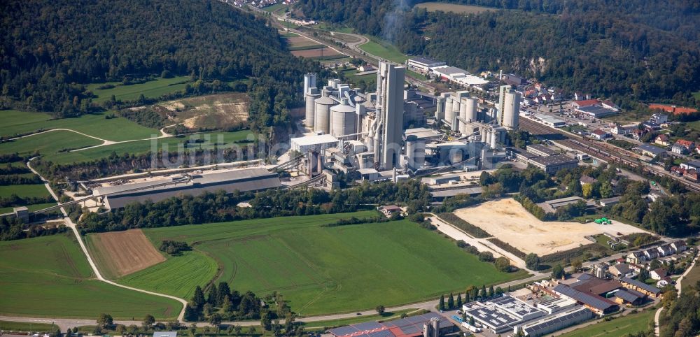 Luftbild Schelklingen - Beton- und Baustoffmischwerk in Schelklingen im Bundesland Baden-Württemberg, Deutschland