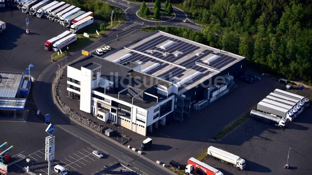 Königswinter von oben - Betriebsgelände der Firma Coppeneur et Compagnon GmbH in Königswinter im Bundesland Nordrhein-Westfalen, Deutschland