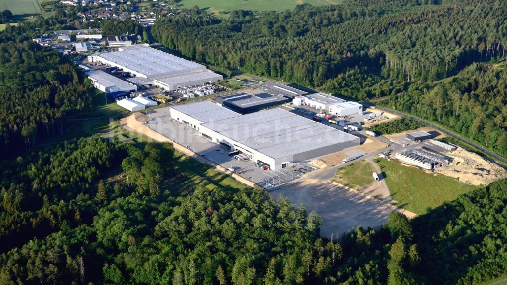 Luftaufnahme Dürrholz - Betriebsgelände der Firma Gundlach Automotive Corporation / Reifen Gundlach GmbH in Dürrholz im Bundesland Rheinland-Pfalz, Deutschland