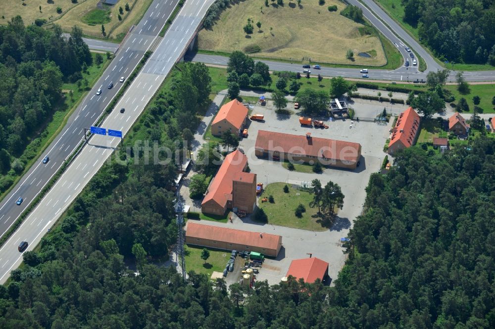Luftaufnahme Erkner - Betriebshof der Autobahnmeisterei Erkner im Bundesland Brandenburg