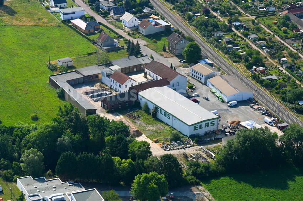 Luftaufnahme Lutherstadt Wittenberg - Betriebshof der ELAS Elektrobau GmbH & Co. KG in Lutherstadt Wittenberg im Bundesland Sachsen-Anhalt, Deutschland