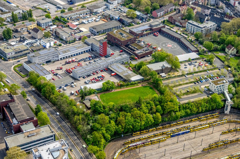 Luftbild Essen - Betriebshof der Feuerwehr in Essen im Bundesland Nordrhein-Westfalen