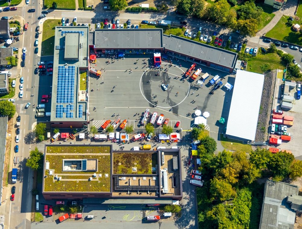 Luftbild Essen - Betriebshof der Feuerwehr in Essen im Bundesland Nordrhein-Westfalen - NRW, Deutschland