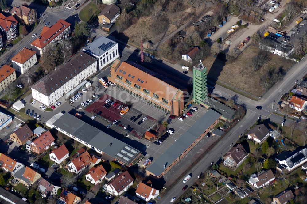 Luftaufnahme Göttingen - Betriebshof der Feuerwehr in Göttingen im Bundesland Niedersachsen