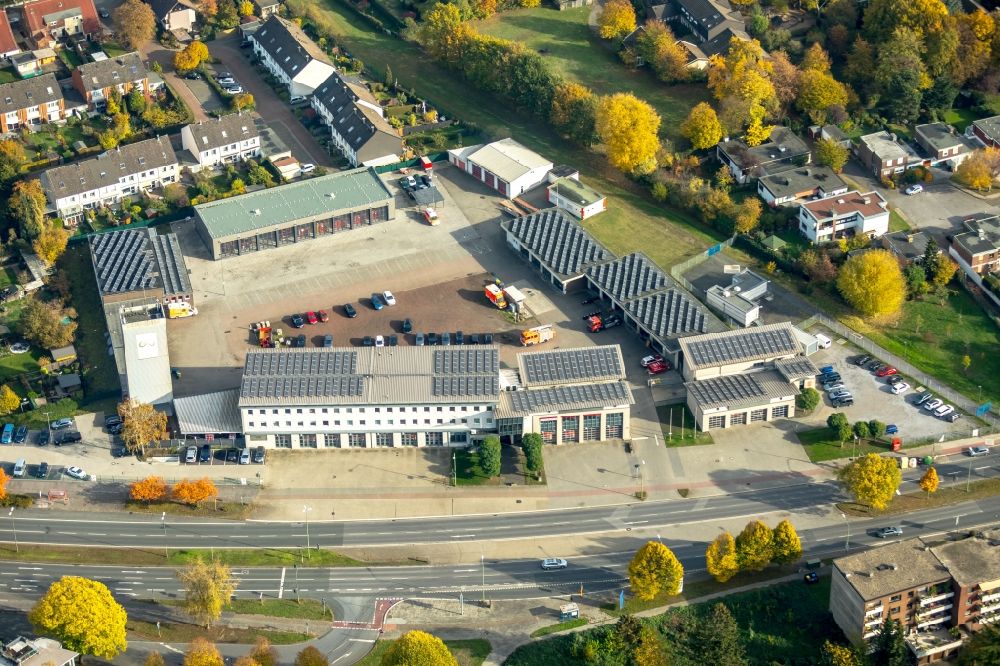 Bottrop aus der Vogelperspektive: Betriebshof der Feuerwehr im Ortsteil Stadtmitte in Bottrop im Bundesland Nordrhein-Westfalen