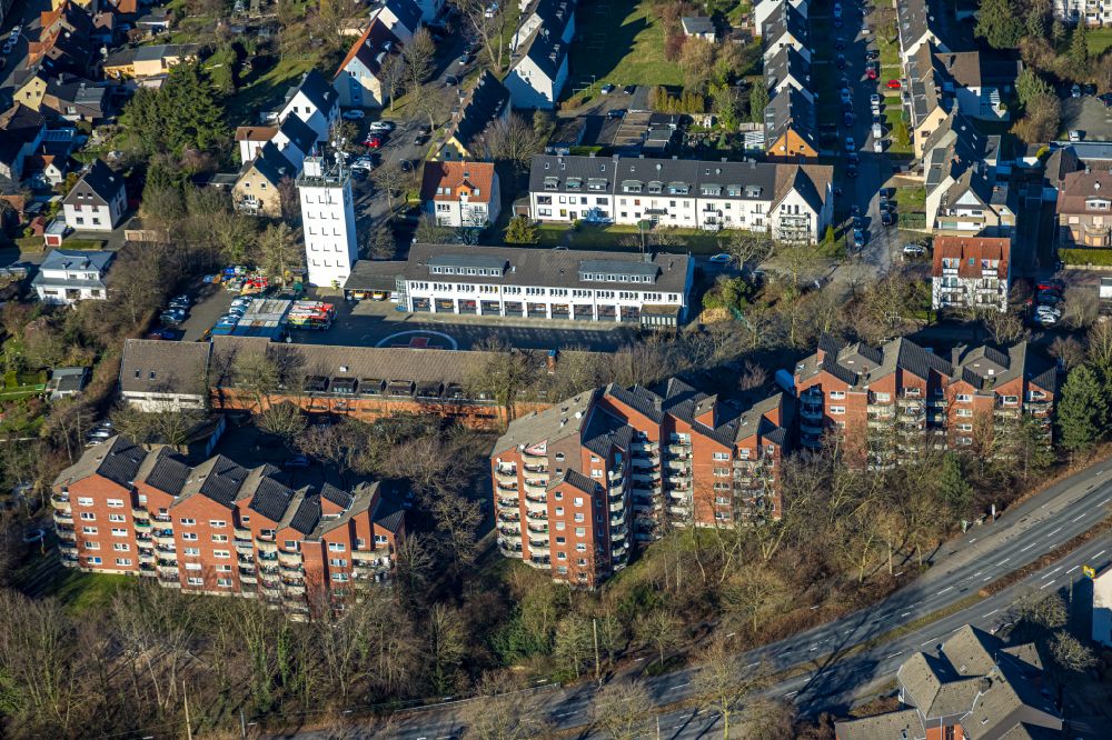 Luftbild Castrop-Rauxel - Betriebshof der Feuerwehrwache in Castrop-Rauxel im Bundesland Nordrhein-Westfalen, Deutschland