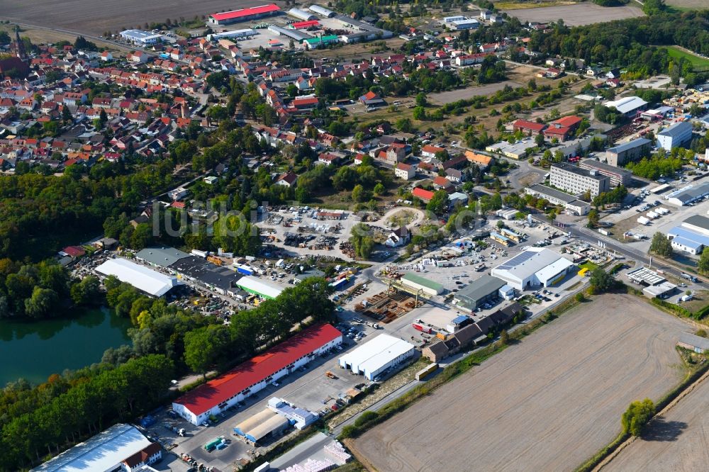 Luftaufnahme Mittenwalde - Betriebshof mit Firmensitz der GAAC Commerz GmbH im Gewerbegebiet Mittenwalde im Bundesland Brandenburg