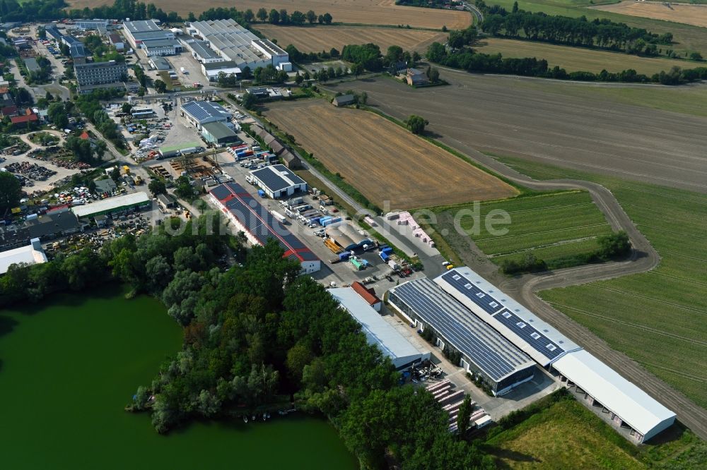 Luftbild Mittenwalde - Betriebshof mit Firmensitz der GAAC Commerz GmbH im Gewerbegebiet Mittenwalde im Bundesland Brandenburg