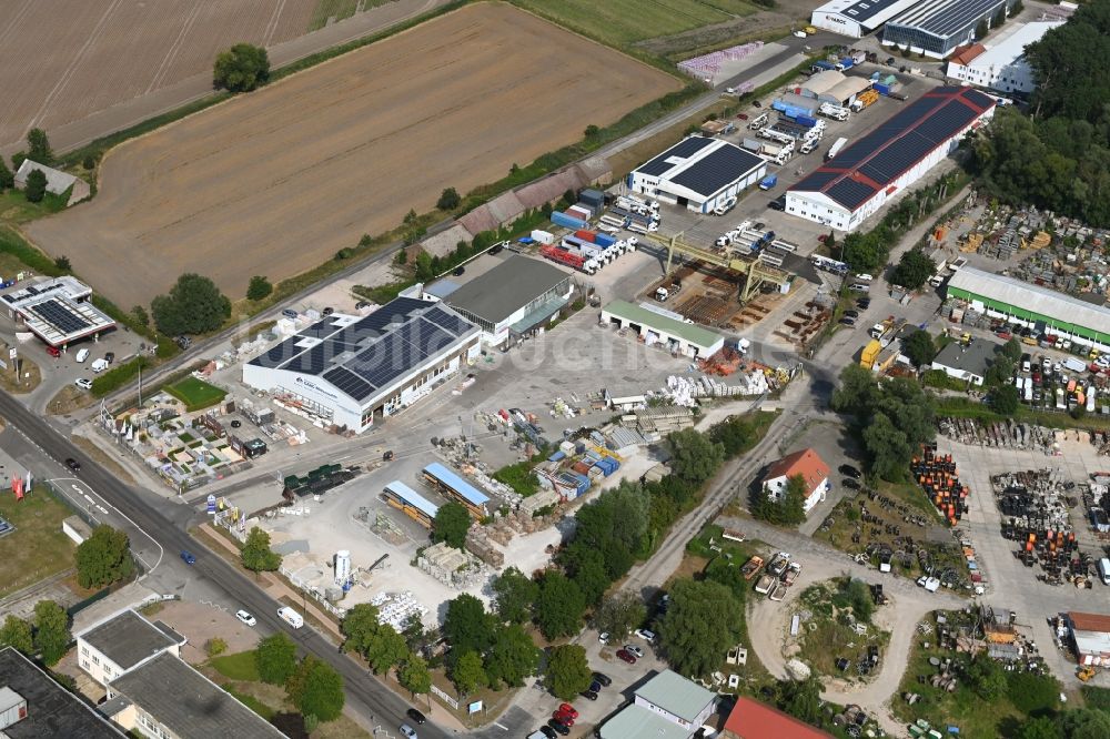 Mittenwalde von oben - Betriebshof mit Firmensitz der GAAC Commerz GmbH im Gewerbegebiet Mittenwalde im Bundesland Brandenburg