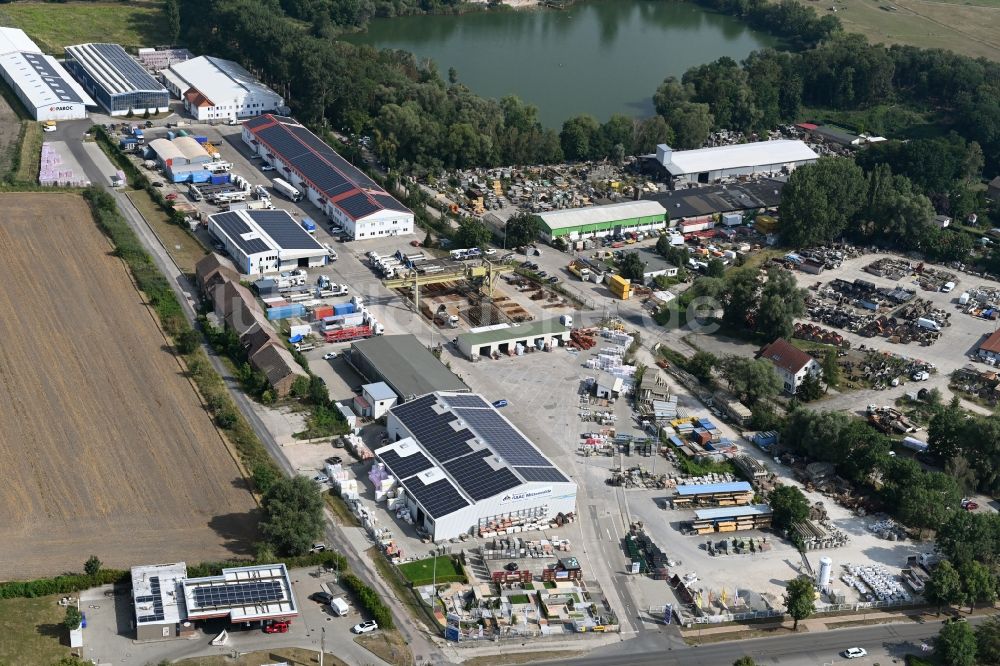 Mittenwalde aus der Vogelperspektive: Betriebshof mit Firmensitz der GAAC Commerz GmbH im Gewerbegebiet Mittenwalde im Bundesland Brandenburg