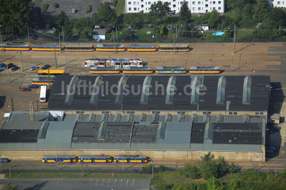 Luftbild Leipzig - Betriebshof der Leipziger Verkehrsbetriebe - LVB in Leipzig im Bundesland Sachsen