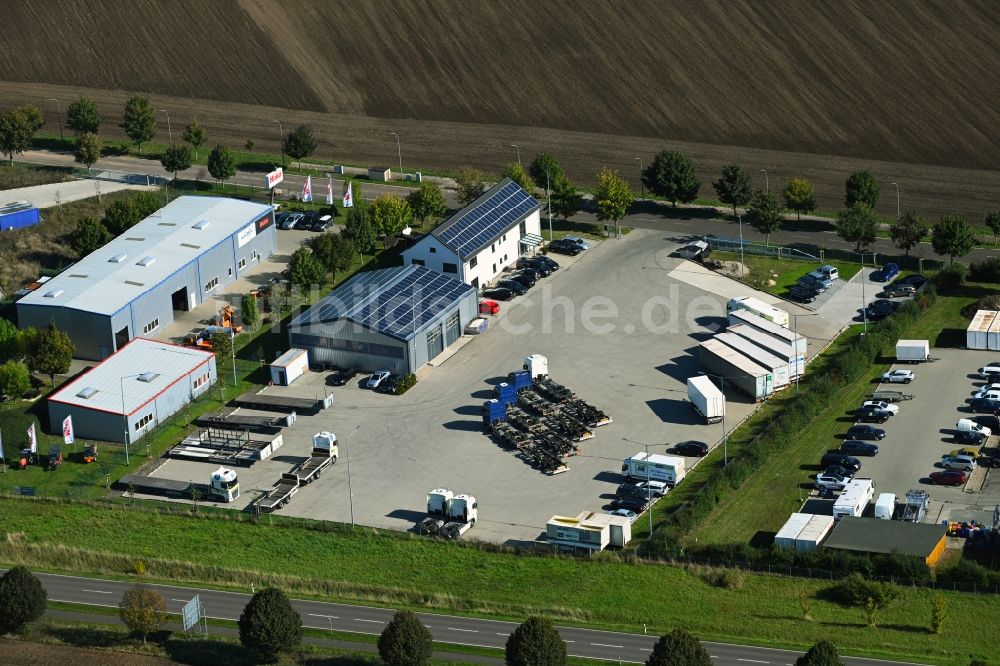 Luftaufnahme Barleben - Betriebshof Meier Akademie GmbH in Barleben im Bundesland Sachsen-Anhalt, Deutschland