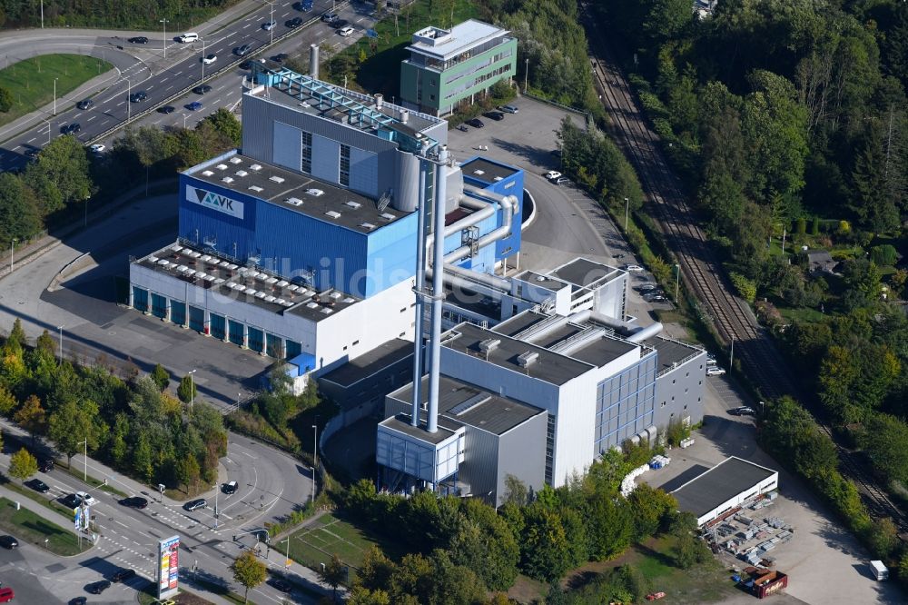 Luftaufnahme Kiel - Betriebshof der Müllverbrennung Kiel GmbH & Co. KG in Kiel im Bundesland Schleswig-Holstein