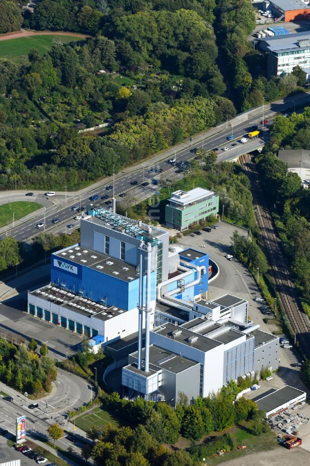 Kiel von oben - Betriebshof der Müllverbrennung Kiel GmbH & Co. KG in Kiel im Bundesland Schleswig-Holstein