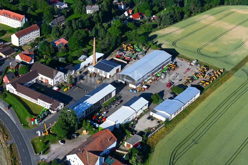 Luftbild Leisnig - Betriebshof der Tecklenborg Baumaschinen GmbH in Leisnig im Bundesland Sachsen, Deutschland