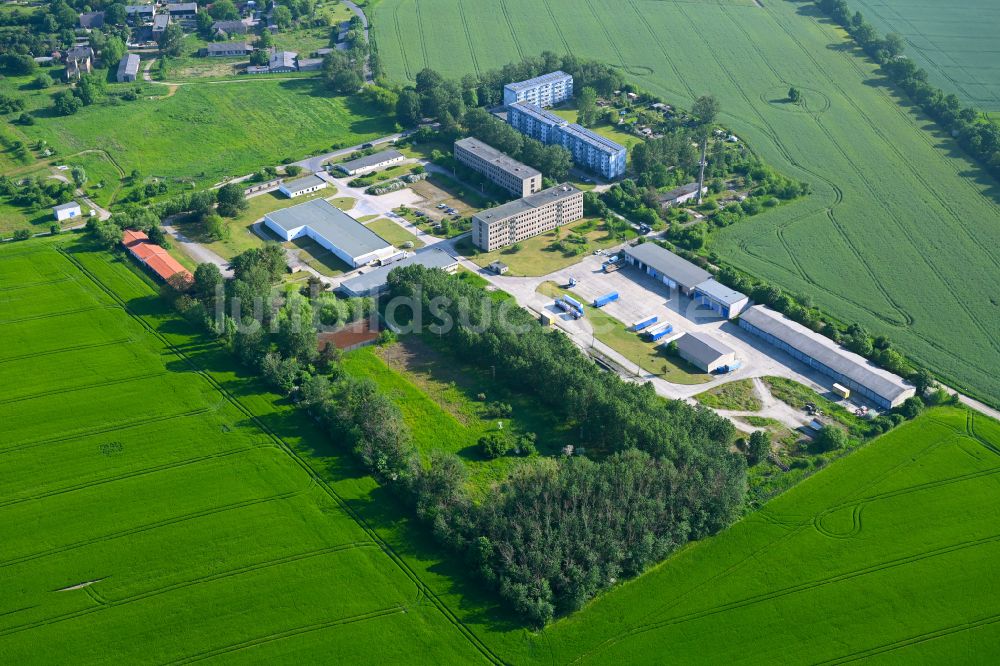 Luftbild Badingen - Betriebshof des THW und der ST Logistik Oberhavel GmbH in Badingen im Bundesland Brandenburg, Deutschland
