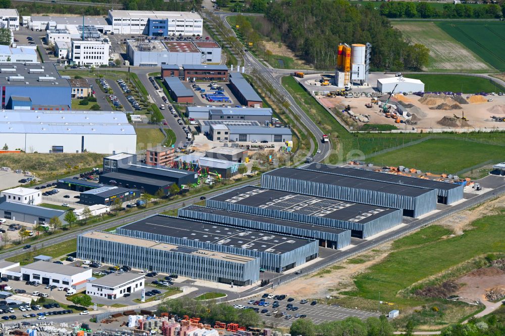 Wolfsburg von oben - Betriebshof der WAS Wolfsburger Abfallwirtschaft u. Straßenreinigung in Wolfsburg im Bundesland Niedersachsen, Deutschland