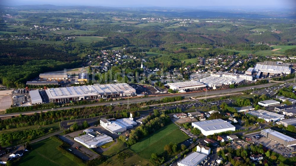 Windhagen von oben - Betriebshof der Wirtgen Windhagen Vertriebs- und Service GmbH in Windhagen im Bundesland Rheinland-Pfalz