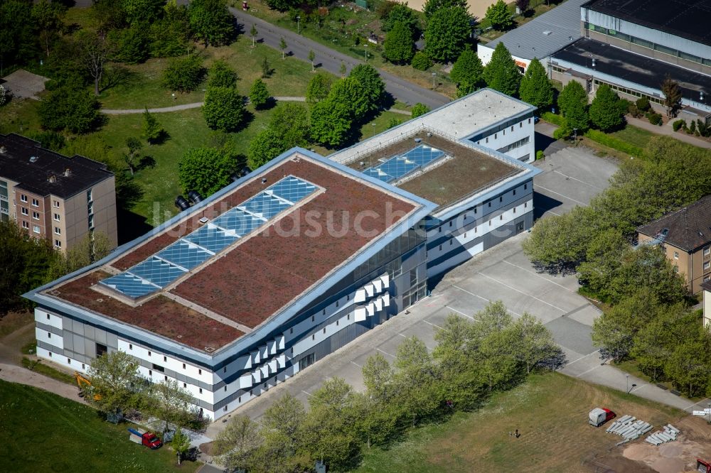 Luftbild Erfurt - Bibliotheks- Gebäude der Universität in Erfurt im Bundesland Thüringen, Deutschland