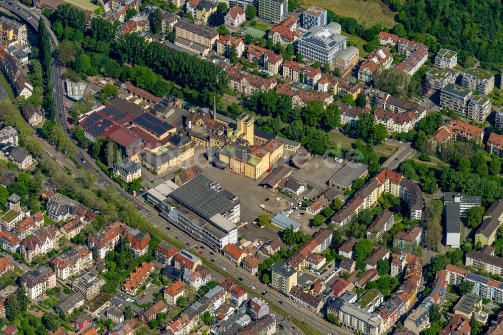 Luftbild Freiburg im Breisgau - Bierbrauerei- Werksgelände der Brauerei Ganter in Freiburg im Breisgau im Bundesland Baden-Württemberg