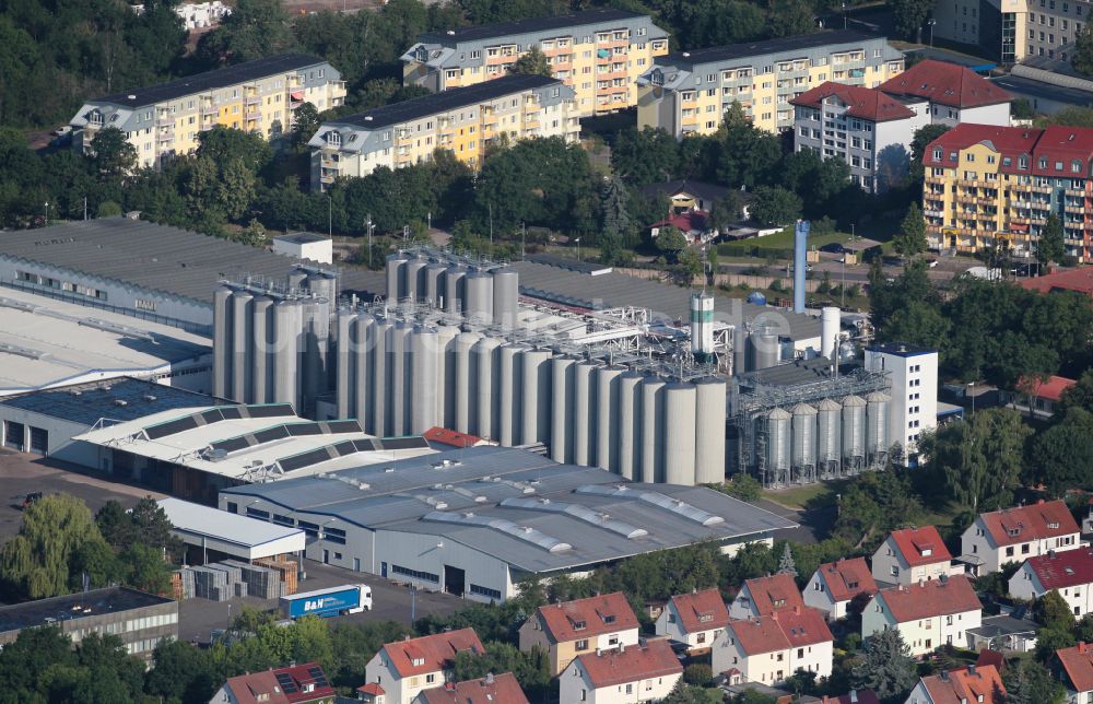 Luftbild Gotha - Bierbrauerei- Werksgelände der Paulaner Brauerei in Gotha im Bundesland Thüringen, Deutschland