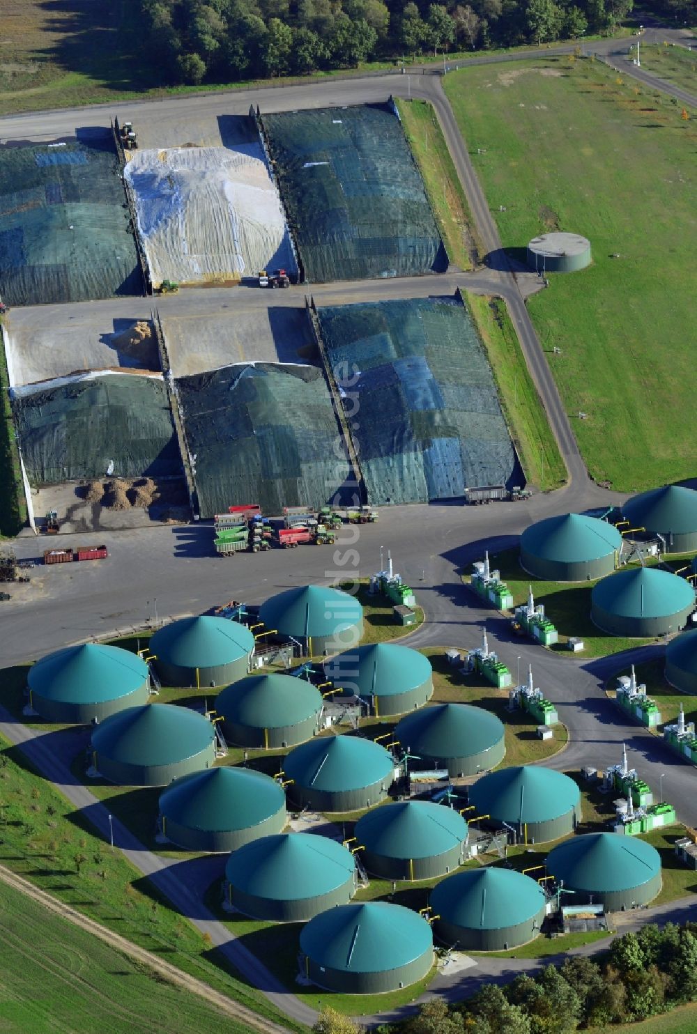 Luftaufnahme Nuthe-Urstromtal OT Felgentreu - Biogaspark Felgentreu in Nuthe-Urstromtal im Bundesland Brandenburg